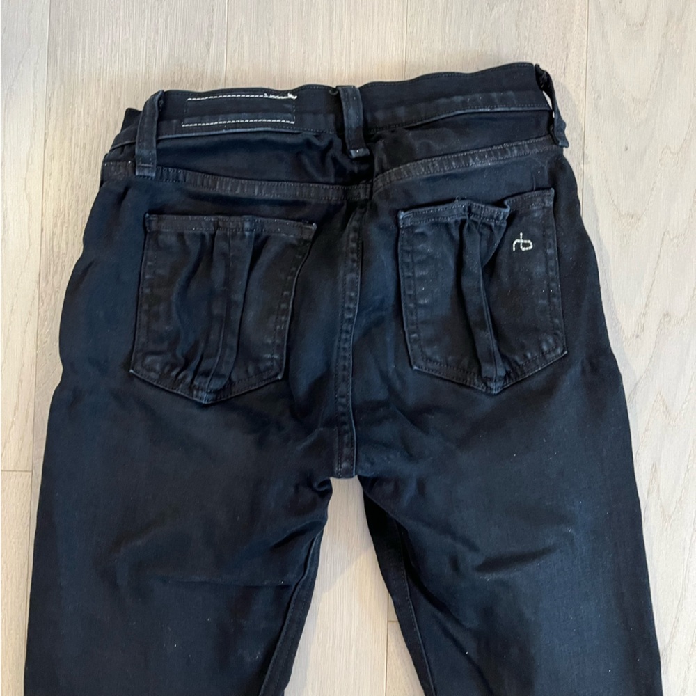 Rag & Bone black high rise skinny jeans 25 - Picture 3 of 6